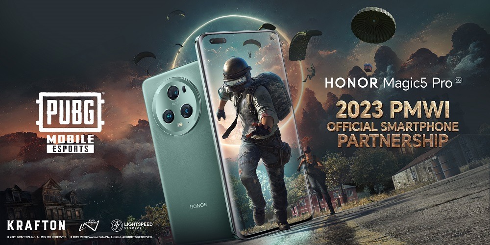 HONOR Magic5 Pro يعيد تعريف تجربة اللعب على الهاتف باعتباره الشريك الرسمي للهواتف لبطولة PUBG MOBILE World Invitational 2023